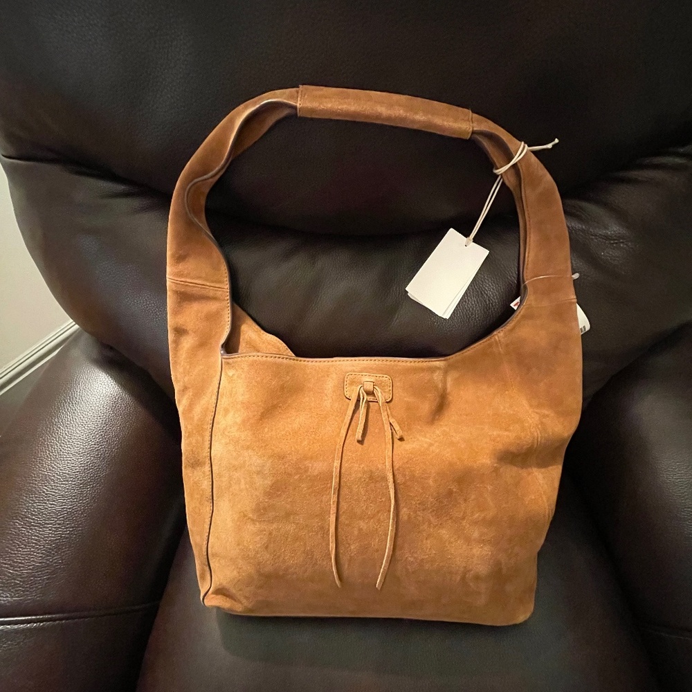 TikTok Viral Lucky Brand Brown Suede Handbag Purse NWT
